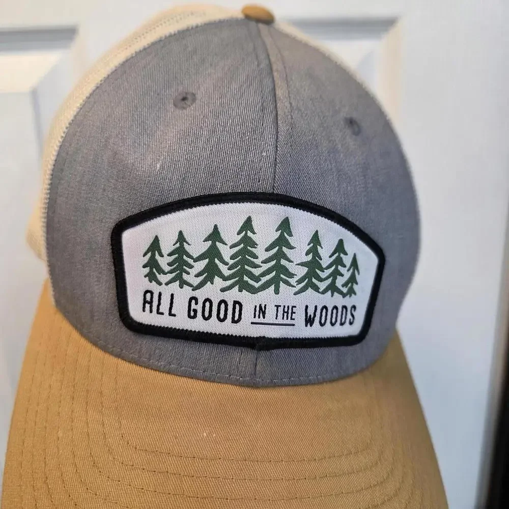 Richardson 115 Mesh Back Baseball Cap with 'All Good in the Woods' Patch - Picture 2 of 6